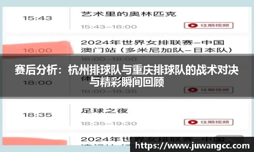 赛后分析：杭州排球队与重庆排球队的战术对决与精彩瞬间回顾